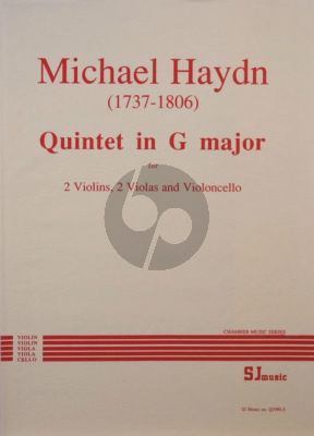 Haydn Quintet G major for 2 Violins, 2 Violas and Violoncello Score and Parts