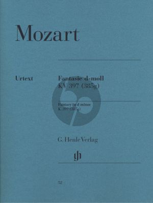 Mozart Fantasie d-moll KV 397 (385g) Klavier (Herausgeber Ulrich Scheideler - Fingersatz Walther Lampe) (Henle-Urtext)