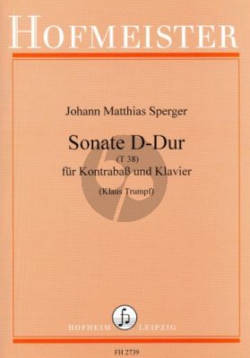 Sperger Sonate D-dur T.38 Kontrabass und Klavier (Klaus Trumpf)