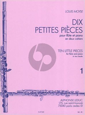 Moyse 10 Petites Pieces Op.37 Vol.1 No.1-5 for Flute-Piano