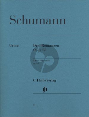 Schumann 3 Romanzen Op. 28 Klavier (Herausgeber Ernst Herttrich - Fingersatz WaltherLampe) (Henle-Urtext)