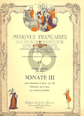 Lefevre Sonate Op.12 No.3 Clarinette-Piano (Eugene Borrel)