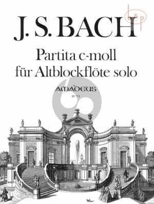 Bach Partita c-moll BWV 1013 Altblockflöte solo (Martin Nitz) (with Facsimile)