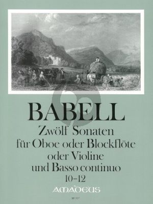 Babell 12 Sonaten Vol. 4 No. 10 - 12 Oboe (Blockflöte? Violine) und Bc (Matthias Maute)