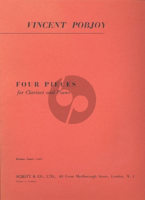 Pobjoy 4 Pieces for Clarinet and Piano
