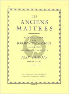 Les Anciens Maitres Vol.1 Harmonium (Jean Dubois)