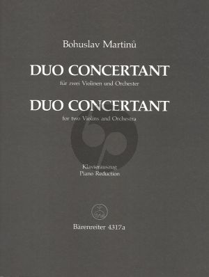 Martinu Duo Concertant (1937) (2 Violins-Orch.) (piano red.)