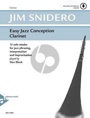 Snidero Easy Jazz Conception Clarinet Book with Audio Online (15 Solo Etuden for Jazz Phrasing, Interpretation, Improvisation)