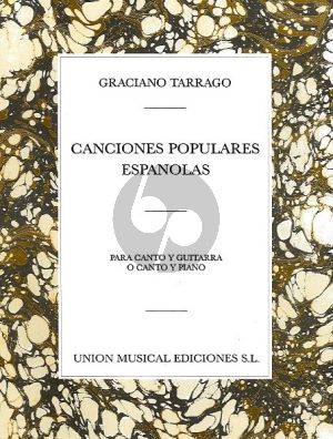 Tarrago Canciones Populares Espanolas Vol.1 Voice with Guitar (or Piano)