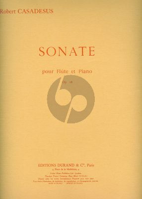 Casadesus Sonate Op. 18 Flute et Piano