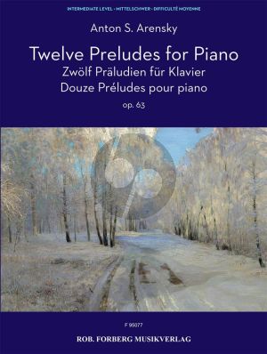 Arensky 12 Preludes Op.63 Piano solo