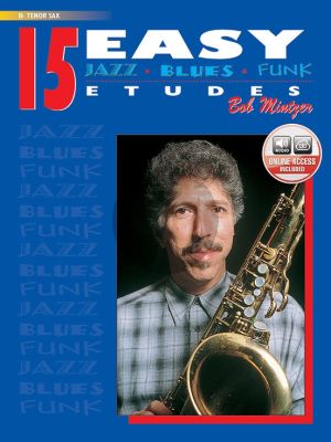 Mintzer 15 Easy Jazz-Blues & Funk Etudes for Tenor Saxophone Book with Audio Online