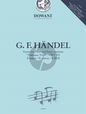 Handel Hallenser Sonate No. 3 B-minor HWV 376 Flute and Bc (Book with Audio online) (Dowani)