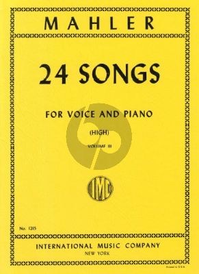 Mahler 24 Songs vol.3 (High Voice)