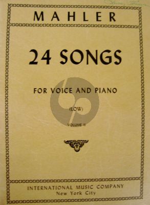 Mahler 24 Songs vol.2 Low Voice (germ./engl.)