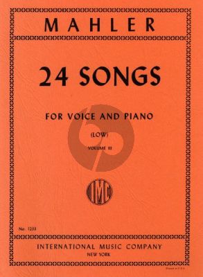 Mahler 24 Songs vol.3 (Low Voice)