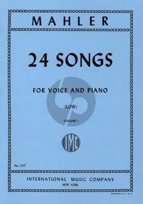 Mahler 24 Songs Vol.1 Low Voice (No.1-6)