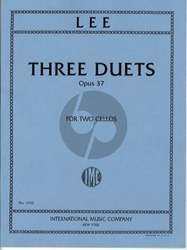 Lee 3 Duets Op. 37 2 Cellos (Bernhardt Schmidt)