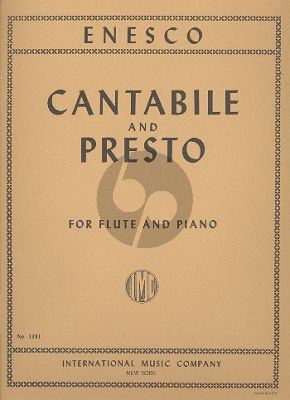 Enesco Cantabile and Presto Flute-Piano