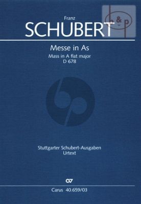 Messe A-flat major D.678 Soli-Choir-Orchestra Vocal Score (lat.)