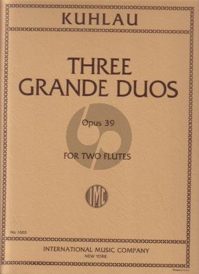 Kuhlau 3 Grande Duos Op. 39 2 Flutes