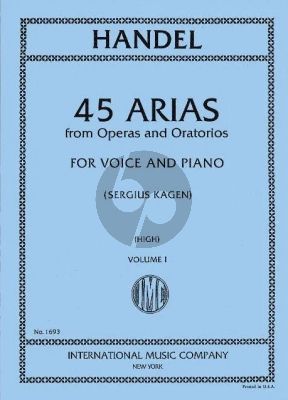 Handel 45 Arias vol.1 for High Voice and Piano (Sergius Kagen)