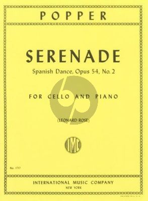Popper Serenade Spanish Dance Op.54 No.2 Cello-Piano (Leonard Rose)