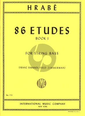 Hrabe 86 Etudes Vol.1 for String Bass (Franz Simandl and Fred Zimmermann)