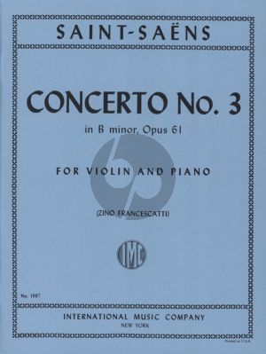 Saint-Saens Concerto No.3 B-minor Op. 61 Violin and Piano (Zino Francescatti)