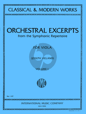 Orchestral Excerpts from the Symphonic Repertoire Vol.1 Viola (Joseph Vieland)