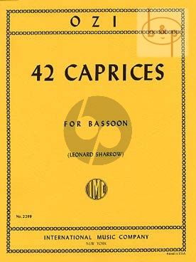 Ozi 42 Caprices for Bassoon (Sharrow)