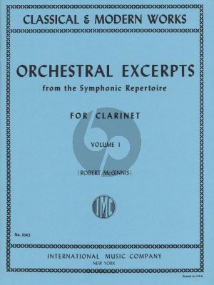 Orchestral Excerpts from the Symphonic Repertoire Vol.1 Clarinet (Robert McGinnis)