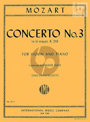 Concerto No.3 G-major KV 216