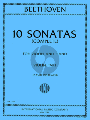 Beethoven 10 Sonatas (Violin and Piano) (Edited by David Oistrakh)