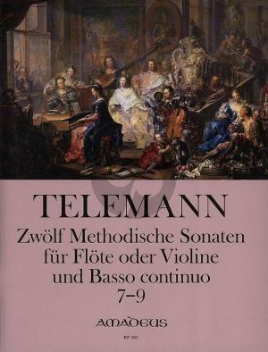 Telemann 12 Methodische Sonaten Vol.3 No.7-9 Violine[Flote] und Bc (nach dem Erstdruck von Winfired Michel und Christine Gevert)