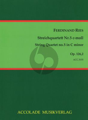 Ries Quartett Op.126 No.2 c-moll (Part./Stimmen) (Jürgen Schmidt)