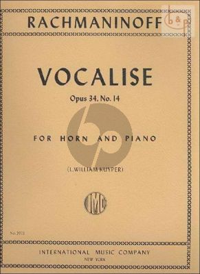 Vocalise Op.34 No.14 Horn - Piano