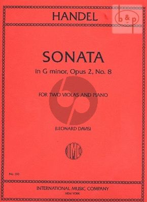 Handel Sonata g-minor Op.2 No.8 2 Violas-Piano (transcr. and edited by Leonard Davis)