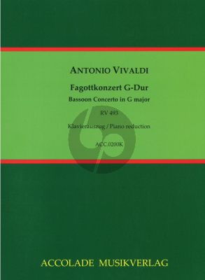 Vivaldi Concerto G-major RV 493 (F:VIII,30 / PV 131 ) Bassoon and Piano (Edited by Jean Christophe Dassonville)