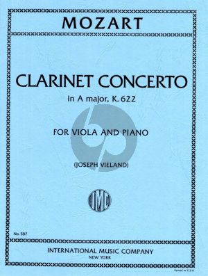 Concerto A-major KV 622 Viola and Piano