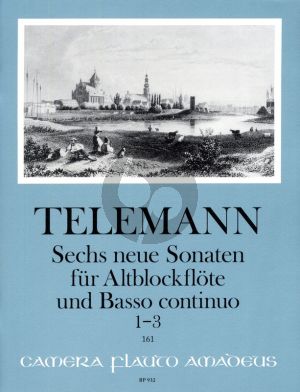 Telemann 6 neue Sonaten Vol.2 No. 4 - 6 fur Altblockflote und Bc (Continuo Aussetzung Martin Nitz)