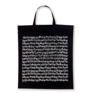 Miscellaneous Draagtas Katoen Zwart met Notenbeeld van Bach (Tote Bag Cotton Black with Sheet Music by Bach)