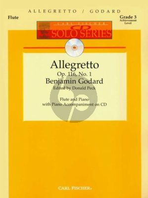 Godard Allegretto Op.116 No.1 Flute and Piano (Bk-Cd) (edited by Donald Peck) (grade 3)