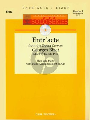 Bizet Entre'Acte (from Carmen) Flute-Piano (Bk-Cd) (edited by Donald Peck) (grade 3)