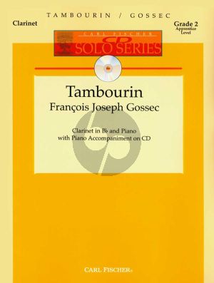 Gossec Tambourin Clarinet-Piano (Bk-CD) (edited by Denise Schmidt) (grade 2)