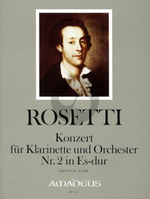 Rosetti Concerto No.2 Es-dur (Murray RWV C63) (Moesus) (Klarinette-Orchester) (Partitur)