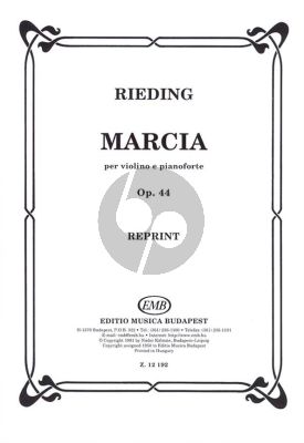 Rieding Marcia Opus 44 Violin and Piano
