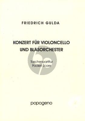 Gulda Konzert Violoncello und Blasorchester Taschenpartitur / Pocket Score