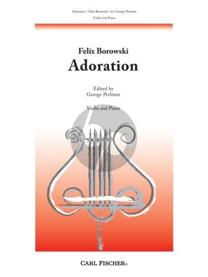 Borowski Adoration for Violin and Piano (edited by George Perlman)