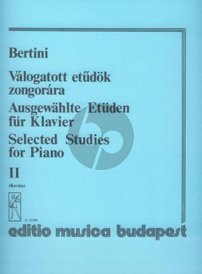 Bertini Selected Studies Vol.2 Piano (Gábor Kováts)